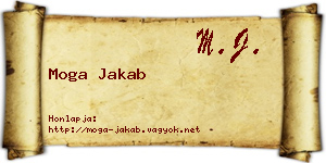 Moga Jakab névjegykártya